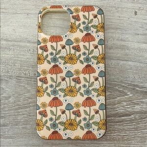 iPhone 13 Floral & Mushroom Pattern Phone Case